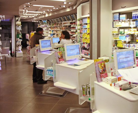 Modern,Interior,Pharmacy,And,Drugstore.,Paris,,France,-,April,2015